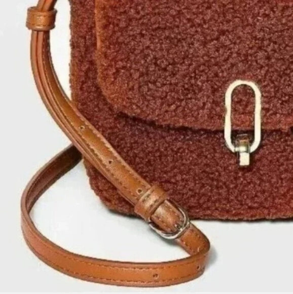 A New Day Mini Crossbody Bag - Brown Sherpa - Picture 3 of 8